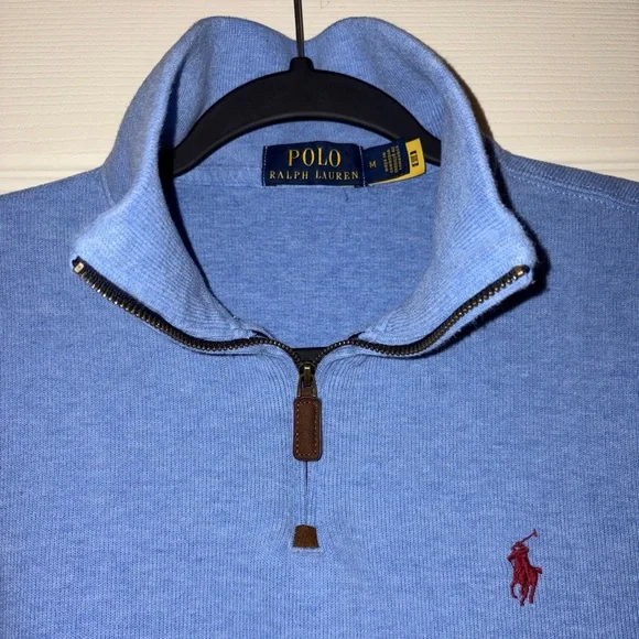 Polo Ralph Lauren Men's Blue Quarterzip - Picture 3 of 4